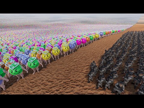 Can 5,000 Modern Soldiers Defend 1,000,0000 Juice Men - Ultimate Epic Battle Simulator 2