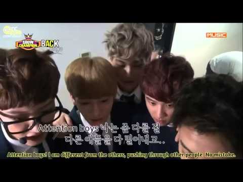 130831 EXO - Show Champion Backstage (eng)