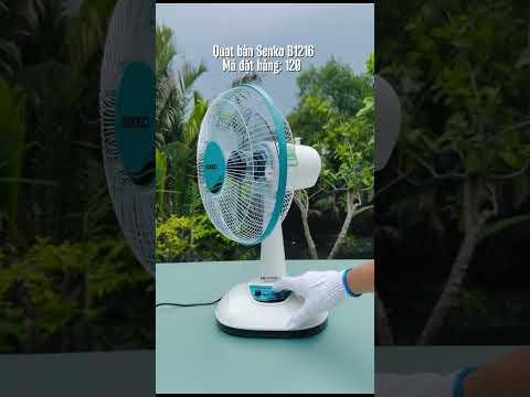 Quạt bàn Senko B1216 40W 3 cánh màu Cốm, Môn, Xám, Xanh ngọc, Kem nâu