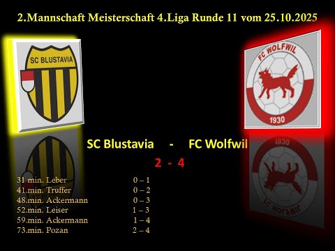 2.Mannschaft Meisterschaft 4.Liga  SC Blustavia - FC Wolfwil