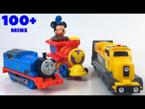 TRAIN VIDEO COMPILATION WITH CAT CONSTRUCTION CHUGGINGTON THOMAS AND FRIENDS FROM TAKE'N PLAY & MORE Video