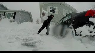 Shovelling Newfoundland Snow... Epic Last Shovelful!