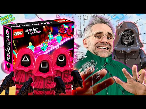 LEGO ИГРА В КАЛЬМАРА! СТЕКЛЯННЫЙ МОСТ SQUID GAME - ДОКТОР ЗЛЮ И СУПЕРГЕРОИ - НОВАЯ ИГРА!