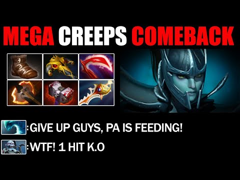 Divine Rapier Phantom Assassin VS Pro Morphling - Impossible Mega Creeps Comeback 7.26c Dota 2