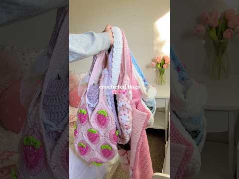 crochet bag ideas you can do 🎀 #crochet #crochettutorial #crochetbags