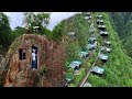 The most amazing cliff village | The most incredible way to go home | Rural life in China