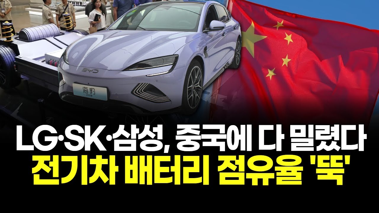 LG·SK·삼성, 중국에 다 밀렸다…전기차 배터리 점유율 '뚝'