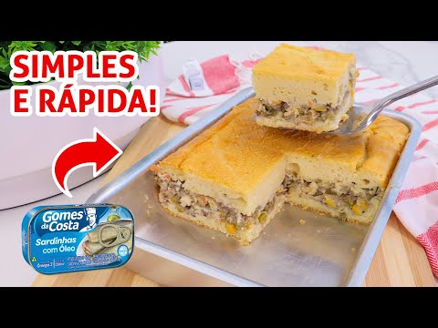 Torta de Sardinha Fácil e Fofa no Liquidificador