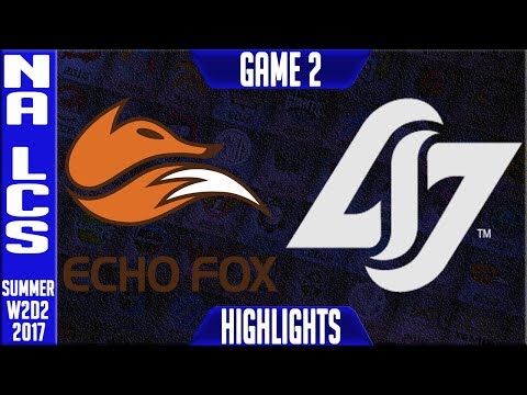 Echo Fox vs CLG Highlights Game 2 | NA LCS Week 2 Day 2 Summer 2017 | FOX vs CLG G2