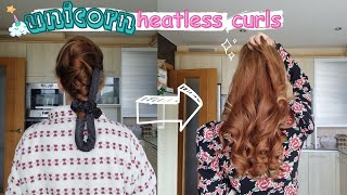 Unicorn heatless curls tutorial ~ super comfy to sleep in & easy when you get the hang of it
