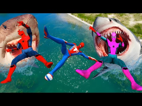 GTA 5 Ragdoll Spiderman Jumping Into Pool (Euphoria Physics/Ragdolls) #16