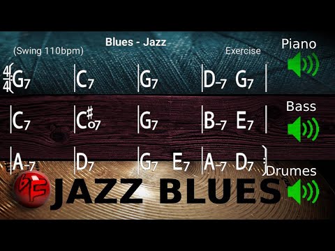 Jazz Blues in G - Jazz Backing Track / Play-along (110bpm)