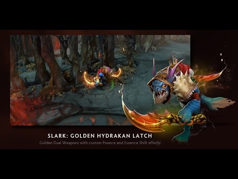 Slark GOLDEN HYDRAKAN Latch Gameplay | VERY RARE