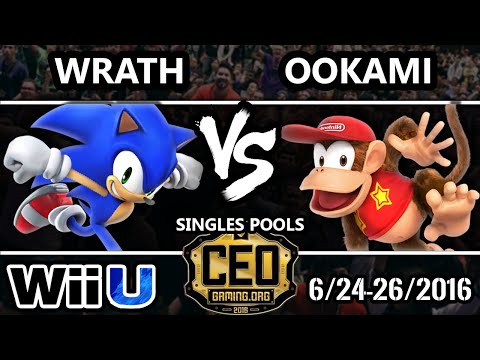 CEO 2016 Smash 4 - ICG | Wrath (Sonic) Vs. MS | Ookami (Mega Man) SSB4 Tournament - Smash Wii U