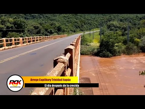 Arroyo Capiibary el día después de la crecida.