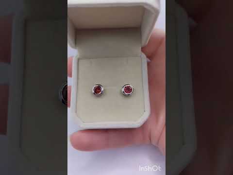 Подарок девушке набор в стиле минимализм "Рубин диски в серебре" колье и серьги ювелирный сплав в коробочке - фото 1 - id-p2403467632