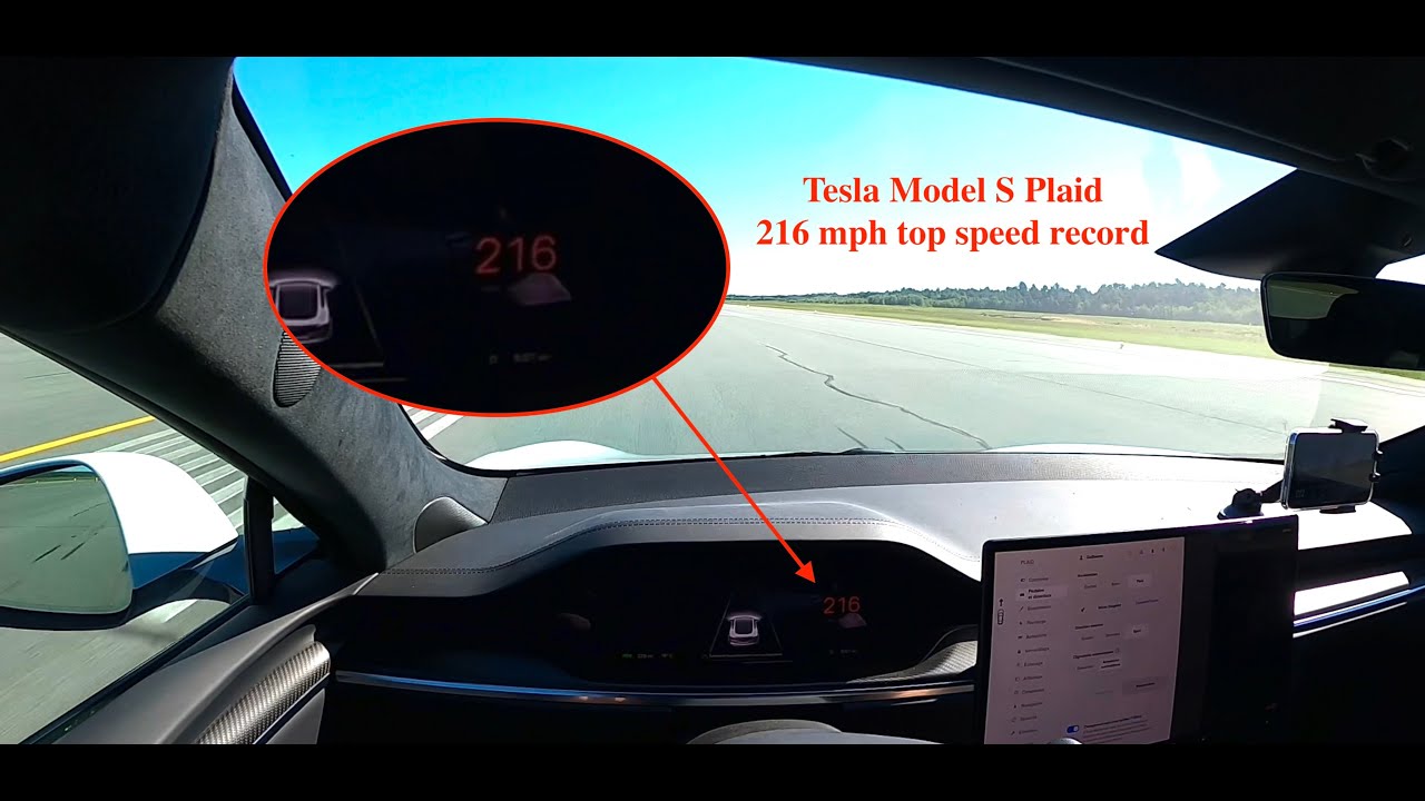 Tesla Model S Plaid achieves record 216 mph top speed