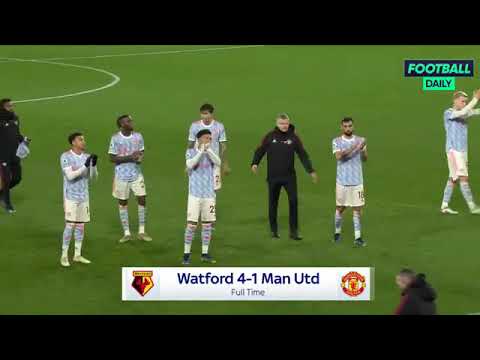 OLE GUNNAR SOLSKJÆR WAVES GOODBYEE TO THE UNITED FANS AFTER A 4-1LOSS TO WATFORD
