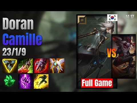 Doran Top Camille vs Kled lol KR solo rank Full Game 14.17