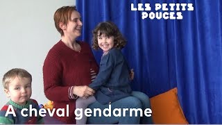 à cheval  gendarme - jeu de sauts et chutes