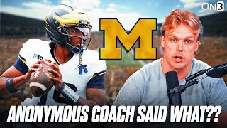 Anonymous CFB Coach SAID WHAT About Michigan’s QB