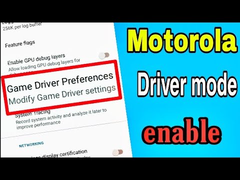 motorola game driver mode enable / motorola hidden setting