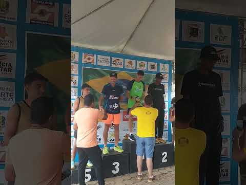 Pódio masculino na cidade de Rochedo de Minas.( G10).