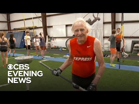 82-year-old pole vaulter sets records
