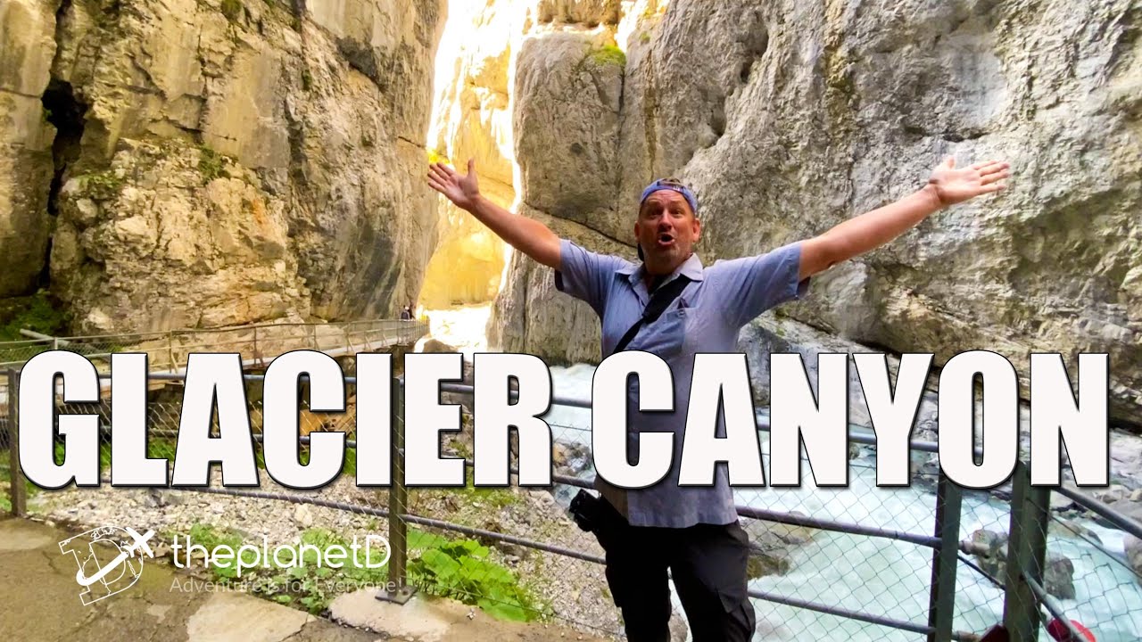 Join a duo as they explore Glacier Canyon Grindelwald in this video tour.