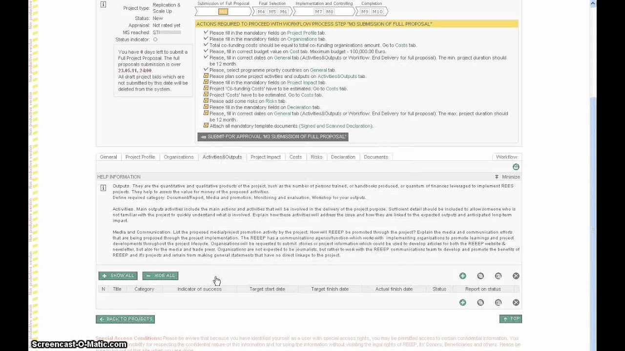 REEEP Video Tutorial - Submission of a Replication / Scale Up Proposal