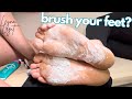 Feet Soles Skin Treatment SECRET REVEALED Foot Model Exfoliation Moisturizing Trick ASMR