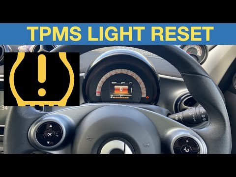 Smart Forfour / Fortwo TPMS (tyre pressure monitoring) reset procedure 2017