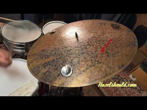 UNIQUE Masterwork 22” TURK Style FLAT RIDE w TAMBOURINE JINGLES Effects Ride 2574 g MINT! Sounds Awesome! image 8