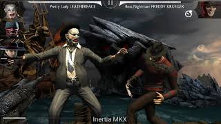 MKX Mobile - Lvl 60 Leatherface vs Boss Freddy Krueger