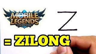 Download lagu KEREN, cara menggambar ZILONG HERO MOBILE LEGEND dari kata Z/ how to draw zilong mp3
