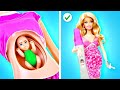PREGNANT Barbie In Real Life! RICH vs BROKE DOLL HACKS || Tiny Gadgets & Parenting Tips by Fun Full!