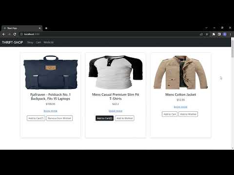 Ecommerce Website using ReactJs and FakeStore Api