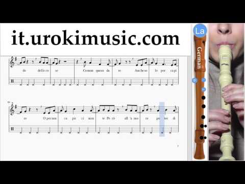 Lezioni di Flauto Dolce G. Alessandra Amoroso - Comunque andare Tutorial Spartito Parte#2 um-i276