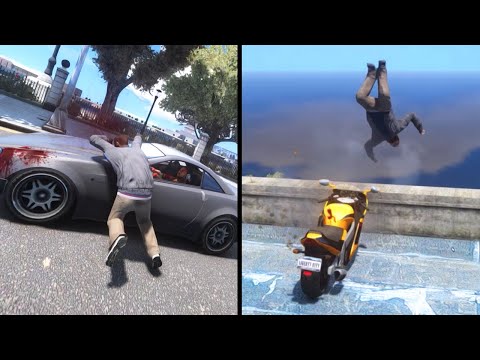 GTA IV - Brutal Motorcycle Crashes Vol. 7 (Euphoria Ragdolls)