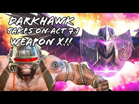 Act 7.1Weapon X wrecked by Darkhawk- Marvel Constest Of Champions