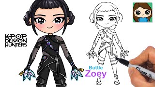 How to Draw Zoey | KPop Demon Hunters