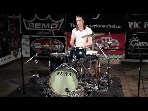 Greenbrier- Tama Silverstar Birch 4pc Jazz/Bop Drum Set Solo Demo 18" Bass Drum - Blue Burst