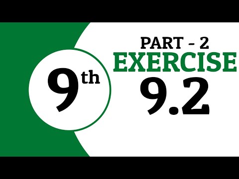 Exercise 9.2 - Class 9 Math  - Part 2 | Waqas Nasir