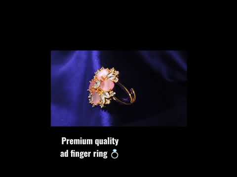 Rose gold women american diamond fashion cz ad jewellery rin...
