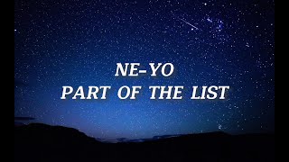 part of the list ne-yo lyrics