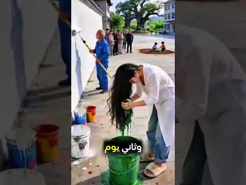 الجد يرسم مع حفيدته بطريقة مميزة! ❤️