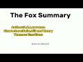 D.H.Lawrence The Fox Summary And Analysis