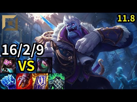 Dr. Mundo Top vs Akali  KR Master | Patch 11.8