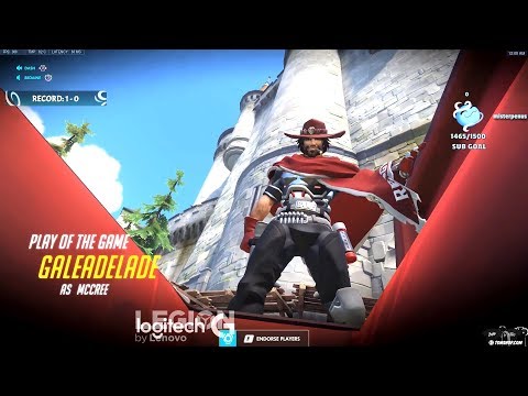 GALE MCCREE GOD! POTG! [ OVERWATCH SEASON 20 TOP 500 ]