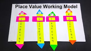 place value working model - maths tlm - maths project - diy
